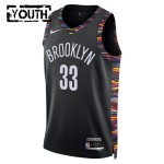 Maillot NBA Brooklyn Nets Nic Claxton Nike 2025-26 City Edition Noir Swingman - Enfant